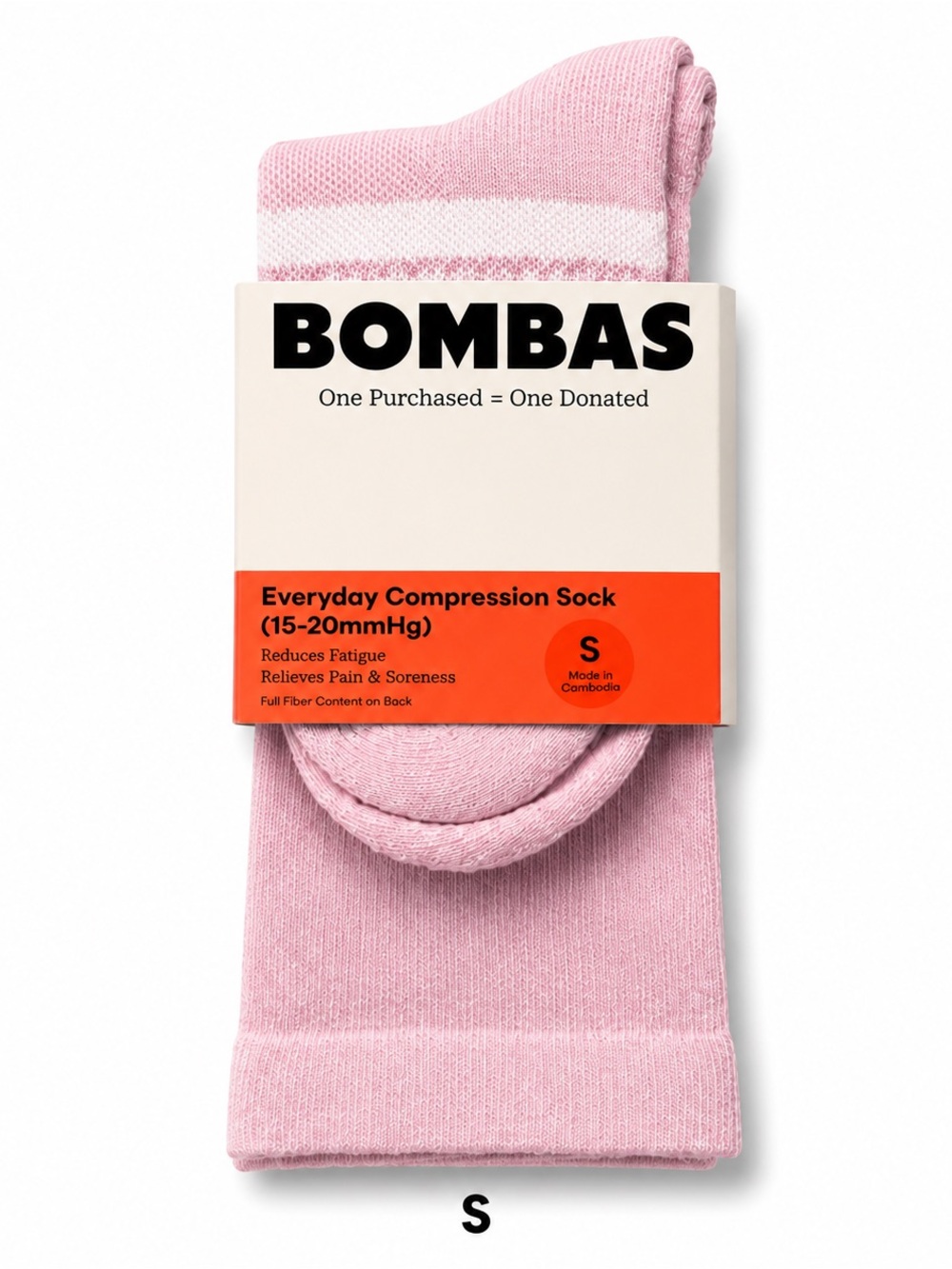 Bombas Compression Knee High Socks S Pink Blush